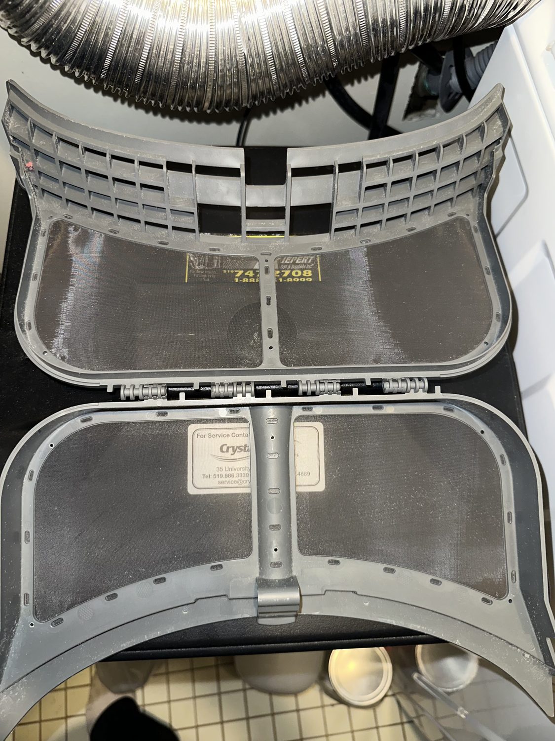 Clean dryer vent line after professional cleaning